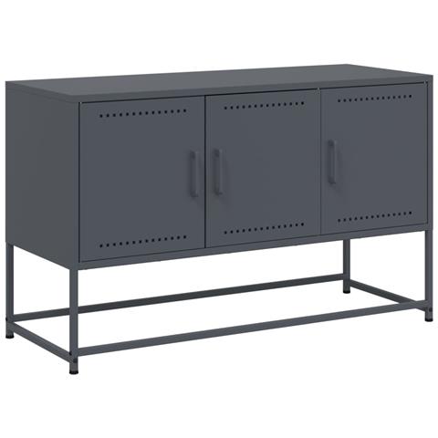 Mobile Tv Antracite 100,5x39x60,5 Cm In Acciaio - Foto 1