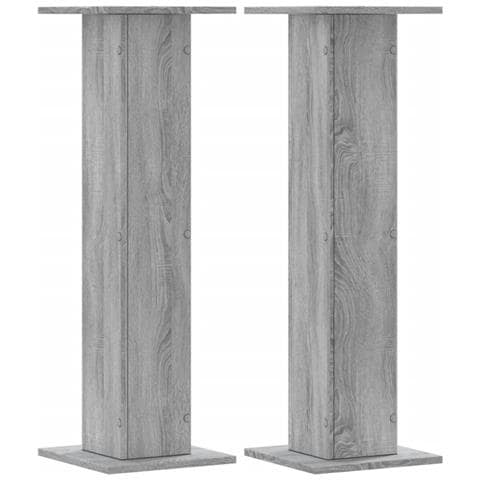 Supporti Altoparlanti 2 Pz Grigio 30x30x95 Cm In Multistrato - Foto 2
