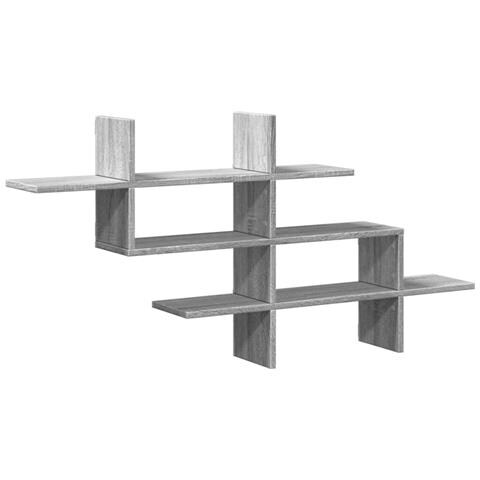 Mensola A Muro Grigio Sonoma 124,5x18x60,5 Cm In Truciolato - Foto 2