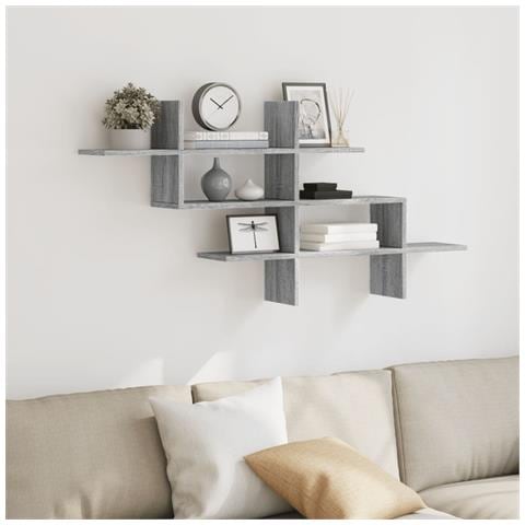 Mensola A Muro Grigio Sonoma 124,5x18x60,5 Cm In Truciolato - Foto 3