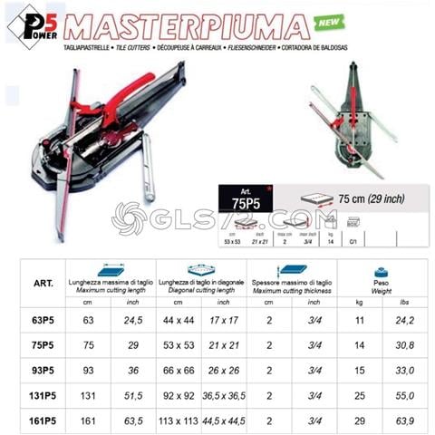 Tagliapiastrelle Masterpiuma 75p5 75 Cm Incisione A Spinta - Foto 8