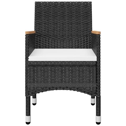 Set Mobili da Pranzo per Giardino 7 pz Nero - Foto 10