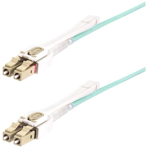 Cavo in fibra ottica multimodale OM4 LC a LC (UPC) con linguette push-pull, 8m, 50/125µm, Reti 100G, Insensibile alla piegatura, Bassa perdita di inserzione, Cavo patch /bretella in fibra ottica LSZH - Foto 1