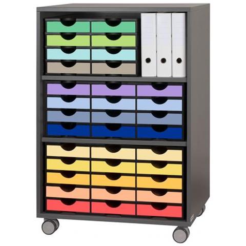 268-405.65 Vassoio Da Scrivania Polistirolo Nero, Lillà - Foto 3