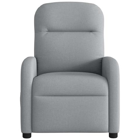 Poltrona Reclinabile In Tessuto Grigio Chiaro - Foto 3