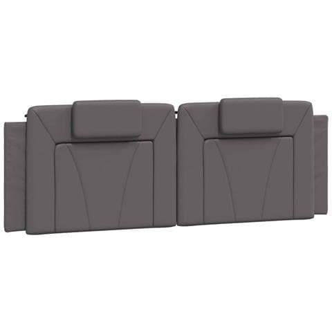 Cuscino Testiera Grigio 160 Cm In Similpelle - Foto 2