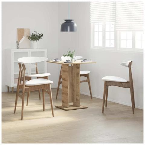 Tavolo Da Bistrot Rovere Artigianale 60x60x75 Cm In Truciolato - Foto 3