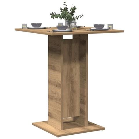 Tavolo Da Bistrot Rovere Artigianale 60x60x75 Cm In Truciolato - Foto 1