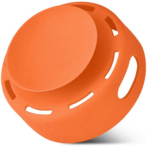 Custodia In Silicone Per Amazon Echo Dot (gen 2) Con Ventosa 8x4x8 Cm. Arancia - Foto 2
