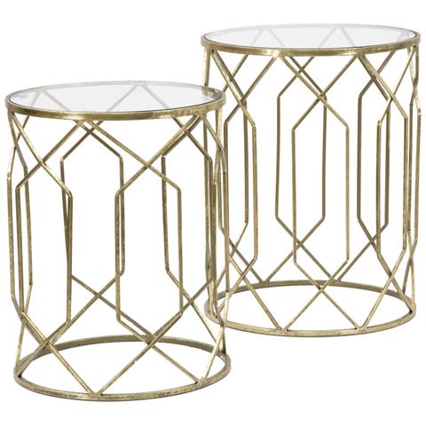 Tavolino Mf561 - Oro - Metallo - 42x42x53 Cm - Foto 2