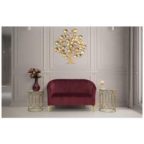 Tavolino Mf561 - Oro - Metallo - 42x42x53 Cm - Foto 8