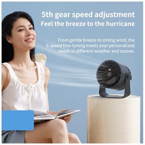 Ventilatore Da Tavolo Zk05: Raffreddamento Potente E Compatto Darkgrey - Foto 7