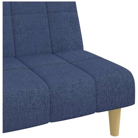 Divano Letto a 2 Posti Blu in Tessuto - Foto 9