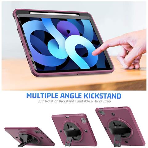 Custodia Per Ipad Pro 12.9” Con Supporto E Tracolla Viola - Foto 6
