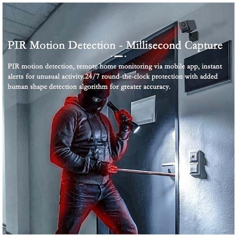 Telecamera Di Sicurezza Magnetica Wifi A Basso Consumo - 200mp Hd, Dual Band, Visione Notturna Ir - Foto 3