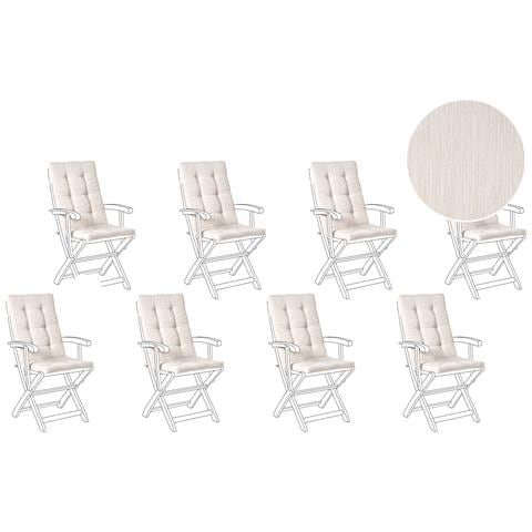 Set Di 8 Cuscini Schiena /seduta Maui Premium Beige Chiaro - Foto 2