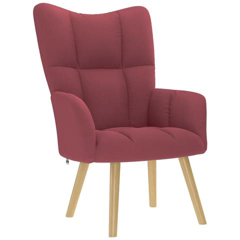 Sedia Relax Rosso Vino in Tessuto - Foto 1