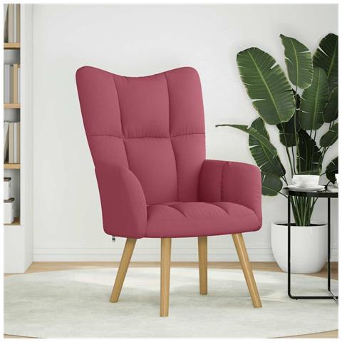 Sedia Relax Rosso Vino in Tessuto - Foto 2