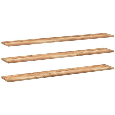 Mensole da Parete 3 pz 140x20x2 cm Legno Acacia Rifinito a Olio - Foto 1