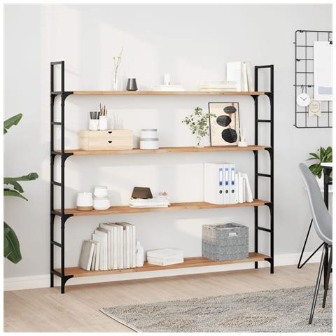 Mensole da Parete 3 pz 140x20x2 cm Legno Acacia Rifinito a Olio - Foto 2