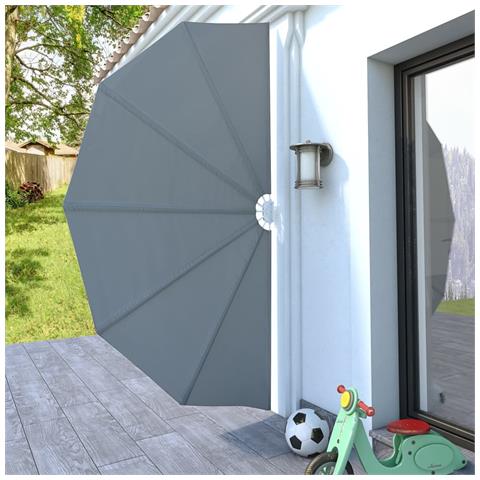 Tenda Laterale Per Terrazza Pieghevole Grigio 160 Cm - Foto 2