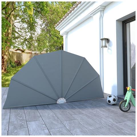 Tenda Laterale Per Terrazza Pieghevole Grigio 160 Cm - Foto 8