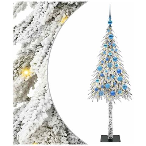 Albero di Natale con 150 LED Bianco 150 cm PE e Acciaio - Foto 1