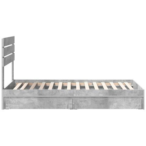 Letto con Contenitore con testiera Grigio cemento 90 x 190 cm - Foto 9