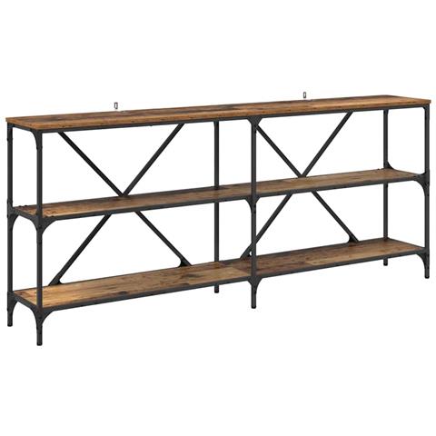 Tavolo consolle con lo scaffale Legno vecchio 180 x 30 x 75 cm - Foto 1