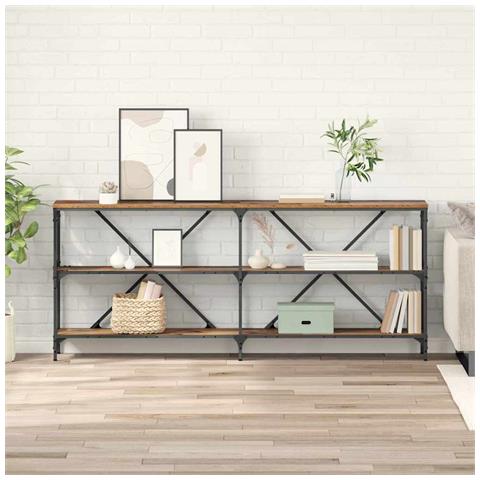 Tavolo consolle con lo scaffale Legno vecchio 180 x 30 x 75 cm - Foto 2