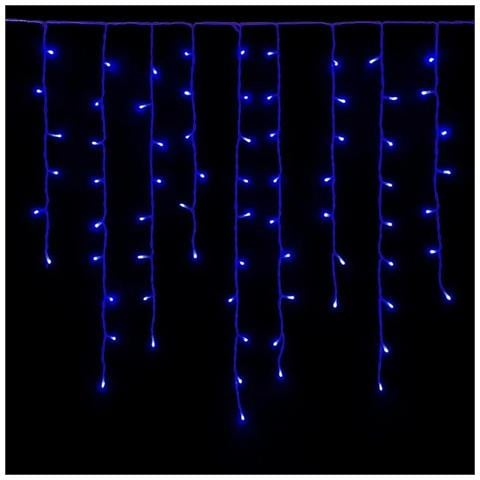 Tenda 200led 5m X 30-70-40-60cm Filo Bianco Flash Bianco Ip65 (luce Blu) - Foto 1
