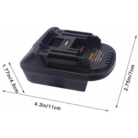 Adattatore Batteria Compatibile Con Utensili Makita 18v - Per Batterie Dewalt 20v E Milwaukee 18v | Porta Usb 5v 2.1a | Alta Qualità E Versatilità - Foto 2