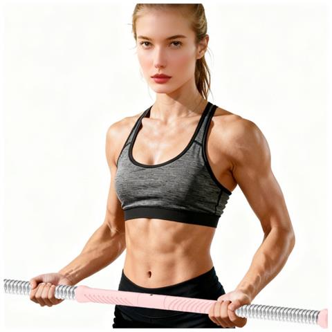 Corda Per Allenamento Senza Fili: Corde Fitness In Acciaio A Molla Per Forza & Esercizi Completi Pink - Foto 4
