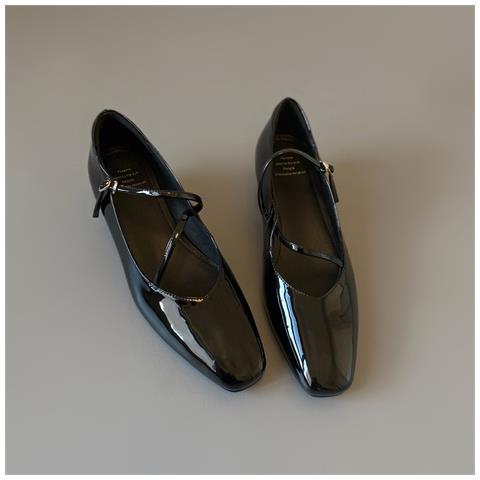 Eleganti Scarpe Mary Jane In Pelle Con Punta Quadrata - Comfort E Stile Black 36 - Foto 2