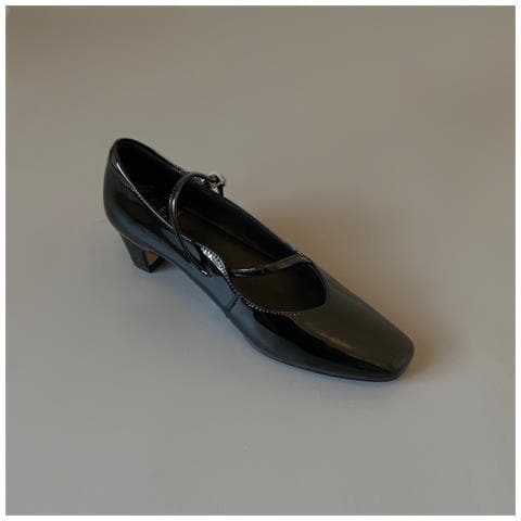 Eleganti Scarpe Mary Jane In Pelle Con Punta Quadrata - Comfort E Stile Black 36 - Foto 4