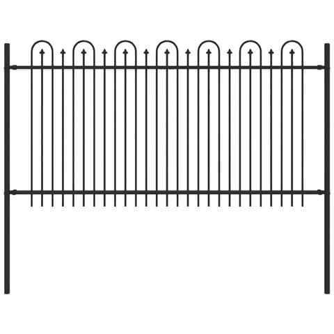 Recinzione ad arco a picchetto Nero 200 x 150 cm - Foto 1