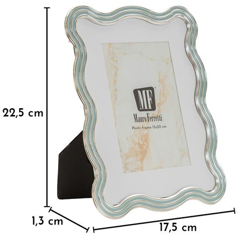 Cornice Portafoto Elizabeth Celeste In Zinco Profilo Ondulato 15x20 Cm - Foto 6
