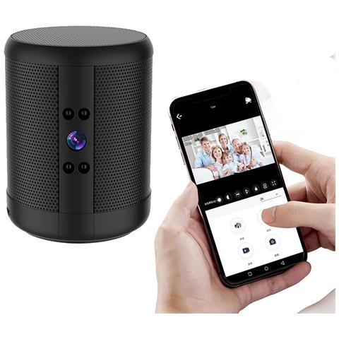 Telecamera Antifurto Spia 4k Hd - Cassa Bluetooth Wifi Con Rilevamento Movimento, Visione Notturna, Microfono, Visione Da Cellulare Ios /android App Iwfcam Monitoraggio Casa E Ufficio (z25) - Foto 1