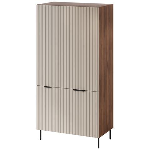 ALMERA 5903815010767 armadio /guardaroba per camera da letto 6 ripiani 4 porta /porte Noce - Foto 1