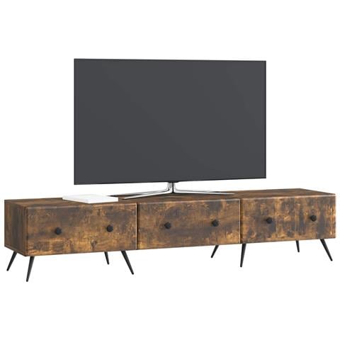 Mobile TV Rovere Fumo 147 x 34,5 x 30 cm Legno ingegnerizzato - Foto 2