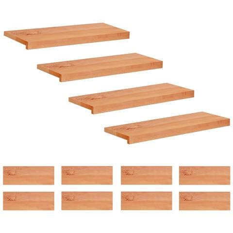 Tappeti per scale 12 pz 70 x 25 x 2 cm Vernice - Foto 1