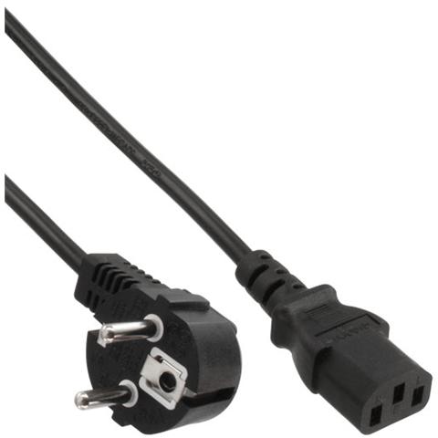 cavo alimentazione elettrica spina cee 77 (schu. ko.) a 90 a presa vde c13, nero, 1,2m - Foto 1