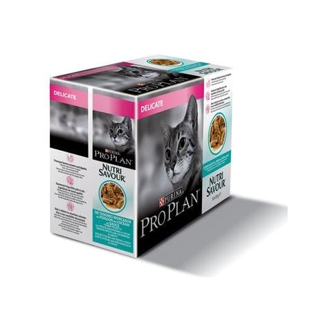 Cibo per gatti Pro plan Multipack Nutrisavour Delicate con Pesce Oceanico in Salsa 1 multipack - 85g - Foto 1
