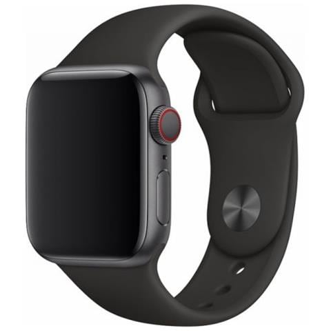 Cinturino Sportivo Per Apple Watch 42 / 45 / 49mm In Silicone Morbido, Nero - Foto 2