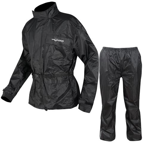 Tuta Impermeabile Antipioggia Giacca Pantaloni Antiacqua Moto Scooter Nero L - Foto 1