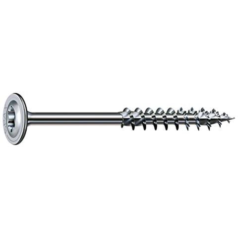 Spax 251010801005 Viti Per Costruzioni In Legno, 8,0 X 100 Mm, 50 Pezzi, T-star Plus, Testa Piatta, Filettatura Parziale, 4tagliare, Wirox A3j, 251010801005 - Foto 1