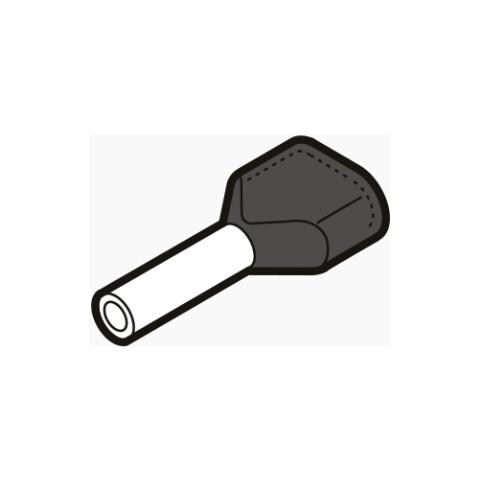 Tubetto Doppio Sez. 2x1,5mmq P= 8mm Nero - Pkt1508 - Foto 1