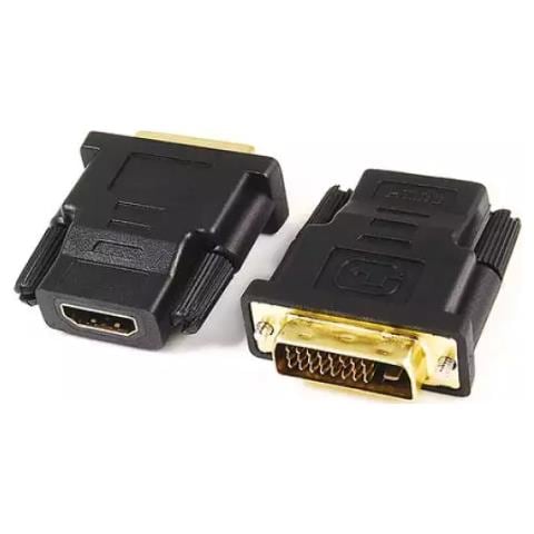 Adattatore DVI (25+1) a HDMI M-F con Ethernet - Nero - Foto 1