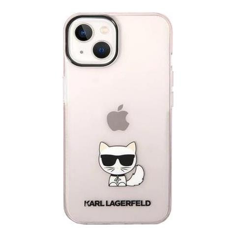 Hard Cover Choupette Body Logo Transparent Pink, Fr Apple Iphone 14 Plus, Klhcp14mcttri (klhcp14mcttri) - Foto 1