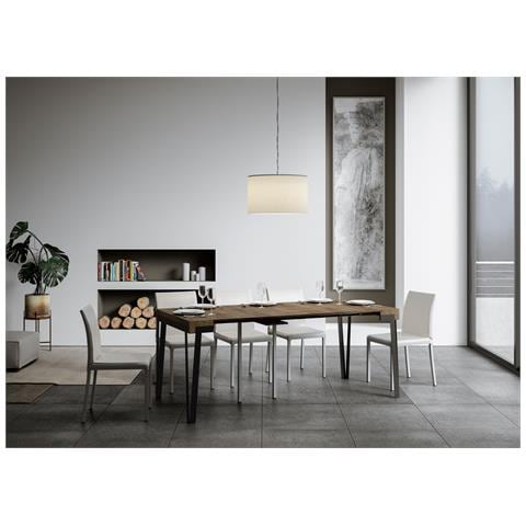 Consolle Allungabile 90x40/300 Cm Rio Telaio Antracite - Noce - Foto 2